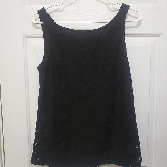 🌿 3/$20 🌿 Zara Lace Sleevless Top Black Size M - Picture 1 of 5